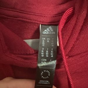 Red and cheetah print Adidas hoodie